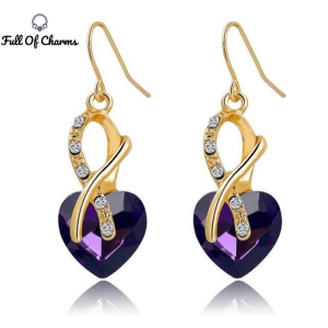 boucles oreilles cristal pourpre